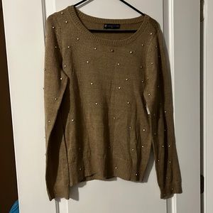 Rhinestone studded sweater